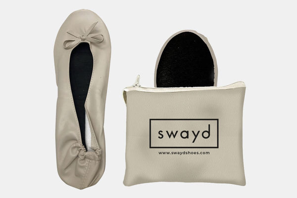 Women’s Foldable Ballerina Shoes Slippers with Travel Pouch Bag