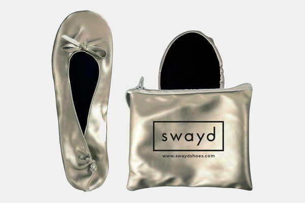 Women’s Foldable Ballerina Shoes Slippers with Travel Pouch Bag