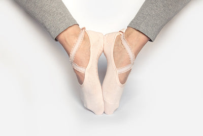 Lace Yoga Socks - Black Silver
