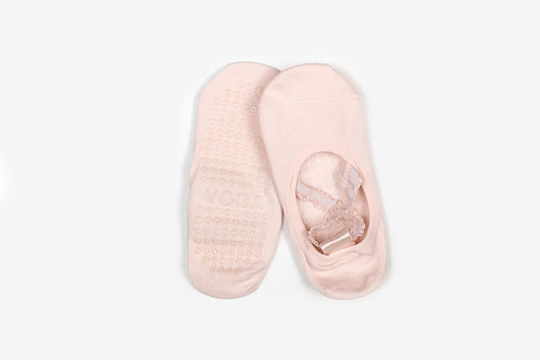 Lace Yoga Socks - Black Silver