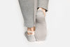 Lace Yoga Socks - Light Gray