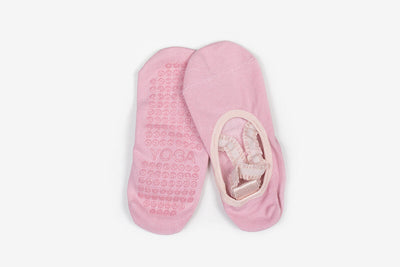 Lace Yoga Socks - Black Silver