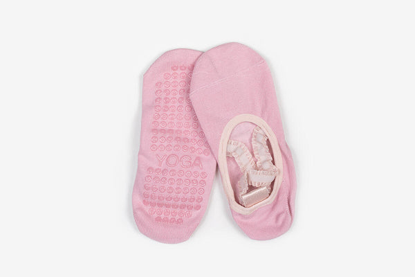 Lace Yoga Socks - Black Silver