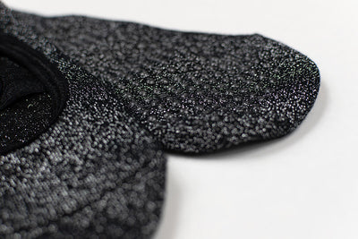 Lace Yoga Socks - Black Silver