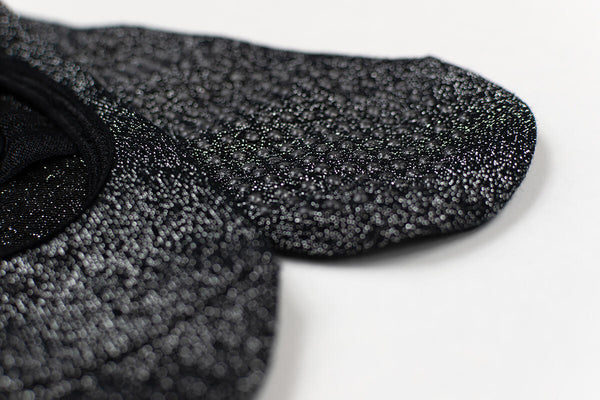 Lace Yoga Socks - Black Silver